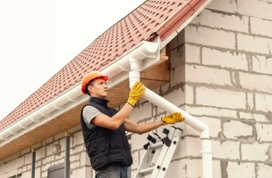 Pose et remplacement de gouttières à Rebréchien